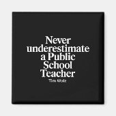 Aimant Ne jamais sous-estimer Kamala, enseignant d'école  (Devant)