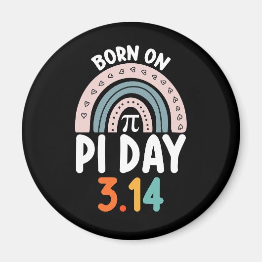 Aimant Né le jour de Pi Anniversaire Math Drôle (Devant)