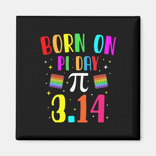 Aimant Né Le Jour Du Pi Mars Anniversaire Math Enseignant (Devant)