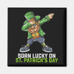 Aimant Né Lucky Sur St Patrick's Day Dabbing Birthday
