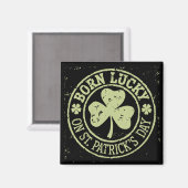Aimant Né Lucky sur St Patrick's Day Irlandais Anniversai (Recto/Verso)