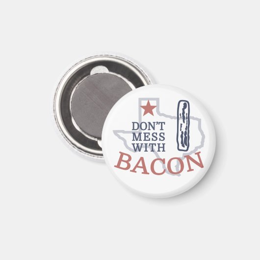 Aimant Ne manquez pas avec Bacon (Recto/Verso)