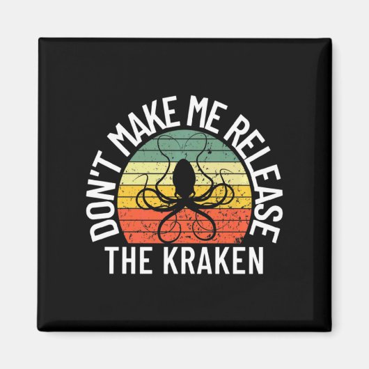 Aimant Ne me faites pas libérer le monstre marin Kraken P (Devant)