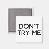 Aimant Ne m'essayez pas de papier tissulaire (Recto/Verso)