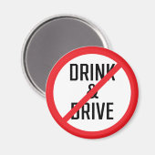 Aimant Ne pas boire et le panneau d'interdiction de condu (Recto/Verso)