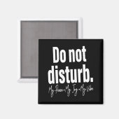 Aimant Ne pas déranger, ambiance paisible et joyeuse, cit (Recto/Verso)