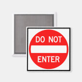 Aimant Ne pas entrer dans le panneau routier (Recto/Verso)