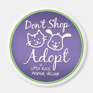Aimant "Ne pas magasiner, Adopter"