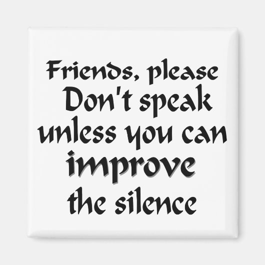 Aimant Ne pas parler d'aimant (Devant)