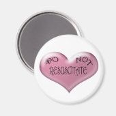 Aimant Ne pas réactiver le coeur rose (Recto/Verso)