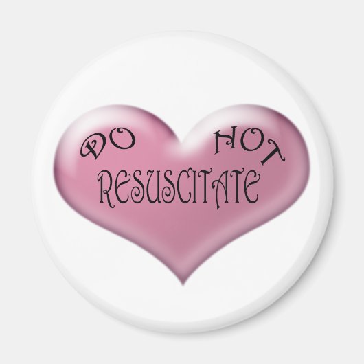 Aimant Ne pas réactiver le coeur rose (Devant)