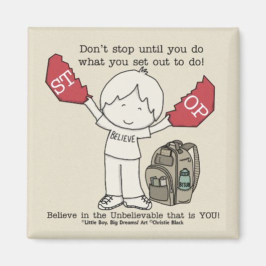 Aimant Ne pas s'arrêter (Devant)