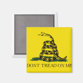 Aimant Ne pas taper sur le drapeau de Me Gadsden (Recto/Verso)