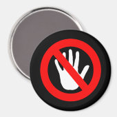 Aimant Ne pas toucher le signe (Recto/Verso)