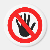 Aimant Ne pas toucher le signe (Devant)