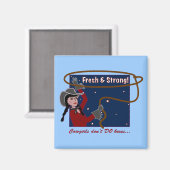 Aimant Ne peut pas encadrer l'aimant des petites filles (Recto/Verso)