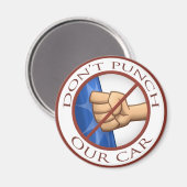 Aimant "Ne pincez pas notre voiture" (Recto/Verso)