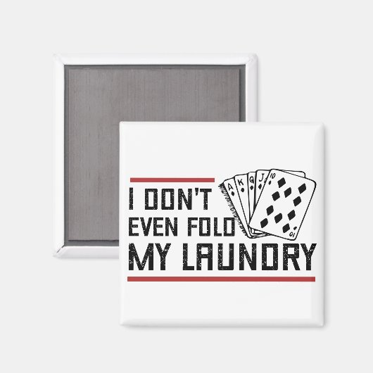 Aimant Ne Plier même pas Lave-linge Funny Cartes Poker Jo (Recto/Verso)