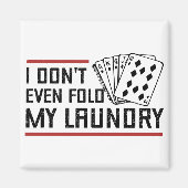 Aimant Ne Plier même pas Lave-linge Funny Cartes Poker Jo (Devant)
