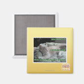 Aimant Ne plus jamais vivre dans une cage (Recto/Verso)