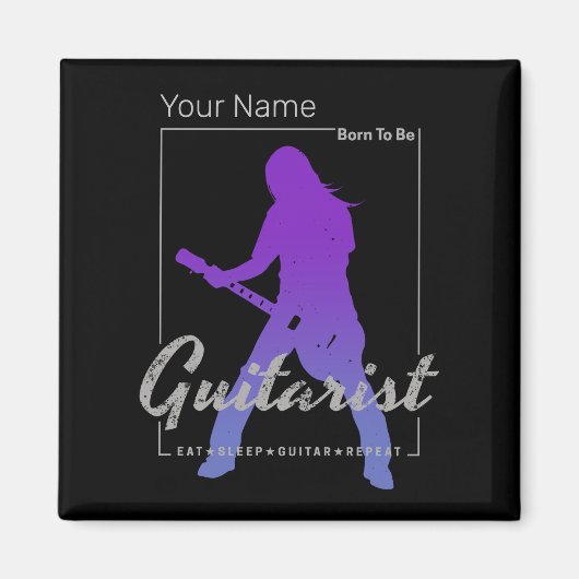 Aimant Né pour être guitariste pour musiciens et membre d (Devant)