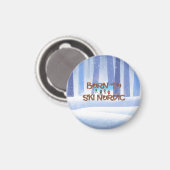 AIMANT NÉ POUR SKIER NORDIQUE (Recto/Verso)