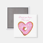 Aimant Ne sais-tu pas, je t'aime Donut du Coeur (Recto/Verso)