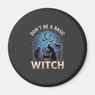 Aimant Ne Soyez Sorcière De Base Pot De Halloween Chats N
