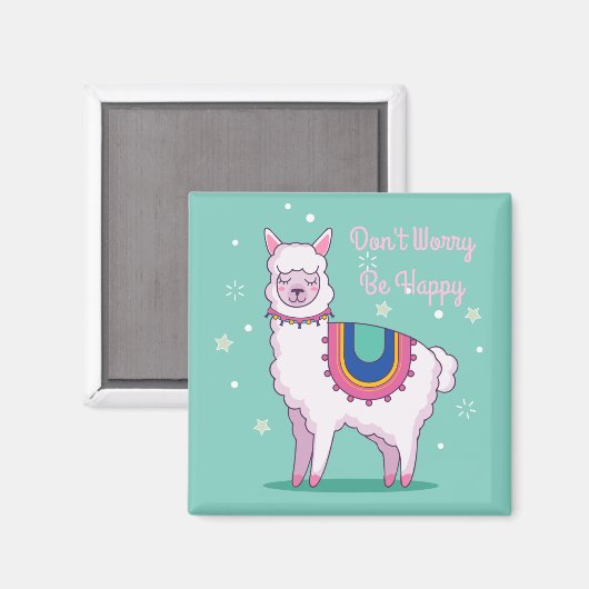 Aimant Ne t'inquiète pas Llama (Recto/Verso)