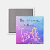 Aimant Ne tirez pas vos étoiles cosmiques étincelantes (Recto/Verso)