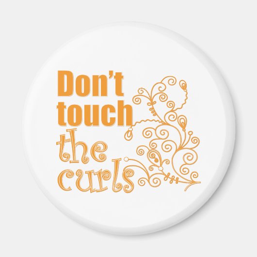 Aimant Ne touchez pas aux boucles ! (Devant)