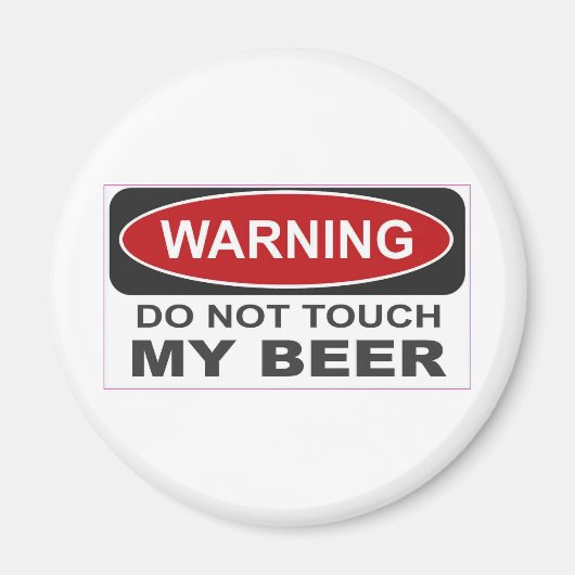 Aimant Ne touchez pas ma bière (Devant)