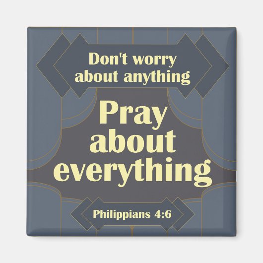Aimant Ne vous inquiétez de rien Philippiens 4:6 (Devant)