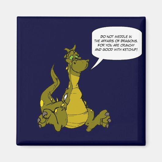 Aimant Ne vous mêlez pas des affaires des Dragons. (Devant)