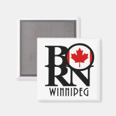 Aimant NÉ Winnipeg Canada (Recto/Verso)