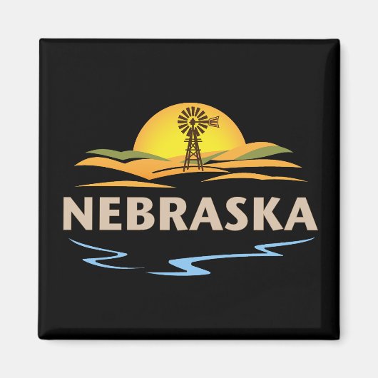 Aimant Nebraska États-Unis d'Amérique (Devant)