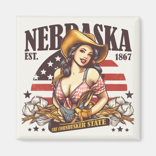 Aimant Nebraska L'État Cornhusker (Devant)