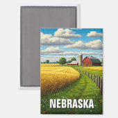 Aimant Nebraska Travel (Recto/Verso)