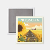 Aimant Nebraska vintage (Recto/Verso)