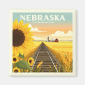 Aimant Nebraska vintage (Devant)
