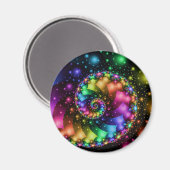 Aimant Nebula arc-en-ciel fractale (Recto/Verso)