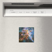 Aimant nébuleuse de galaxie spatiale. Les étoiles de l'un (In Situ (Lave-vaisselle))