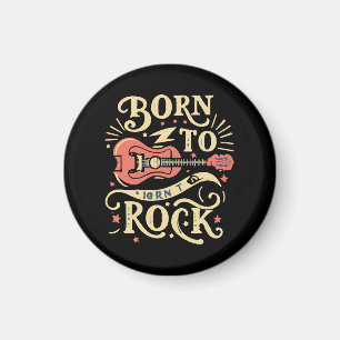 Aimant Née pour jouer de la guitare électrique Rock