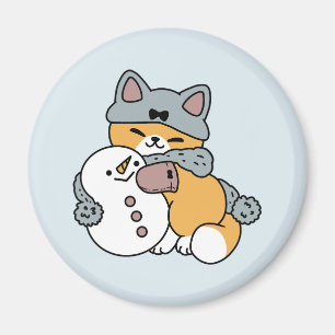 Aimant Neige beaucoup amusant Chat hiver vacances Design
