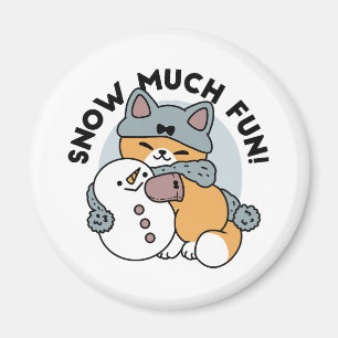 Aimant Neige beaucoup amusant Chat hiver vacances Design