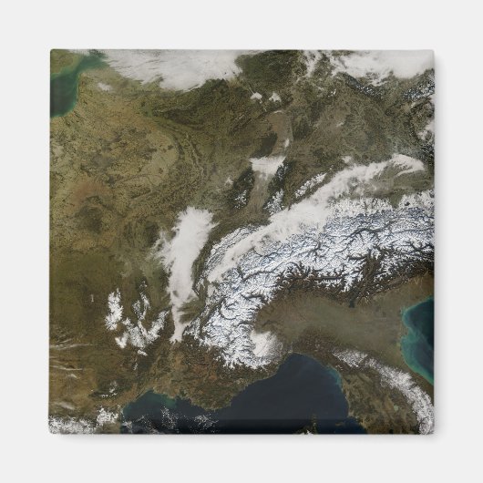 Aimant Neige, brouillard et nuages bas en Europe occident (Devant)