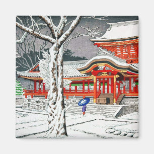 Aimant neige Cool dans le sanctuaire iwashimizu hachiman 