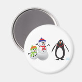 Aimant Neiges et pingouins (Recto/Verso)