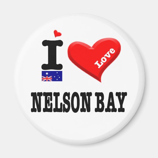 Aimant NELSON BAY - I Love (Devant)
