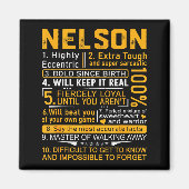 Aimant Nelson Name Shirt D Nelson Last Name  (Devant)